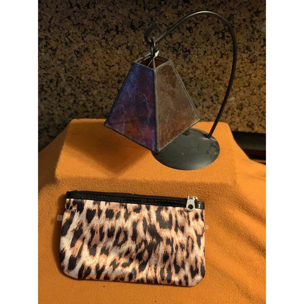2 for $20-  Nylon leopard print pouch